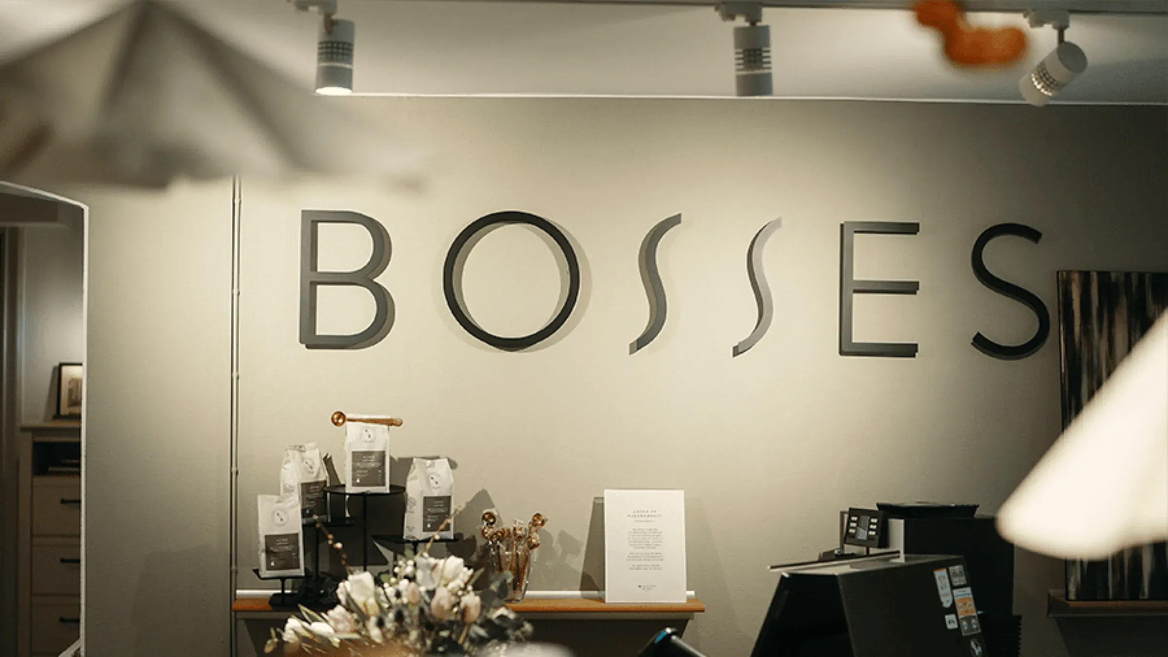 Receptionen hos BOSSES Hår & Styling i Uppsala